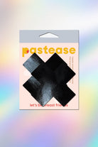 Black Patent Leather Vinyl Cross Nipple Pasties by Pastease® Pasties PASTEASE 