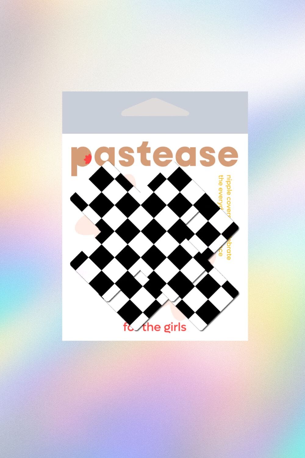 Wonderland Black & White Checker Cross Nipple Pasties by Pastease® Pasties PASTEASE 