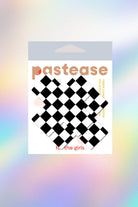 Wonderland Black & White Checker Cross Nipple Pasties by Pastease® Pasties PASTEASE 