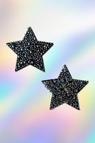 Luxury Jeweled Black Crystal Star Nipple Pasties by Pastease Pasties PASTEASE 