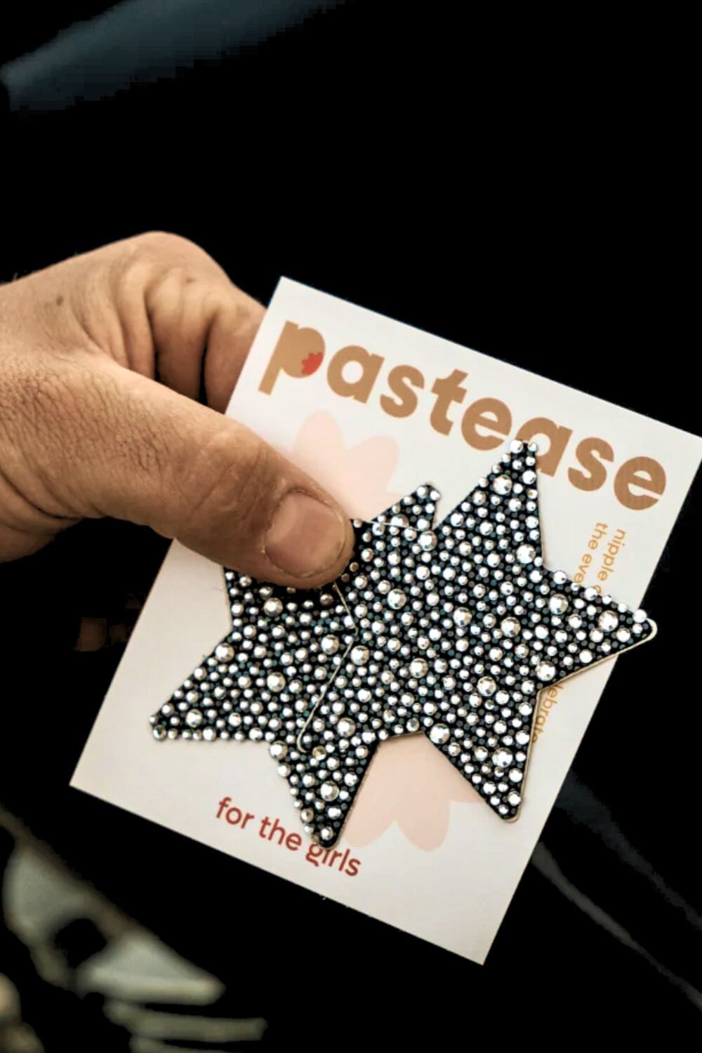 Luxury Jeweled Black Crystal Star Nipple Pasties by Pastease Pasties PASTEASE 