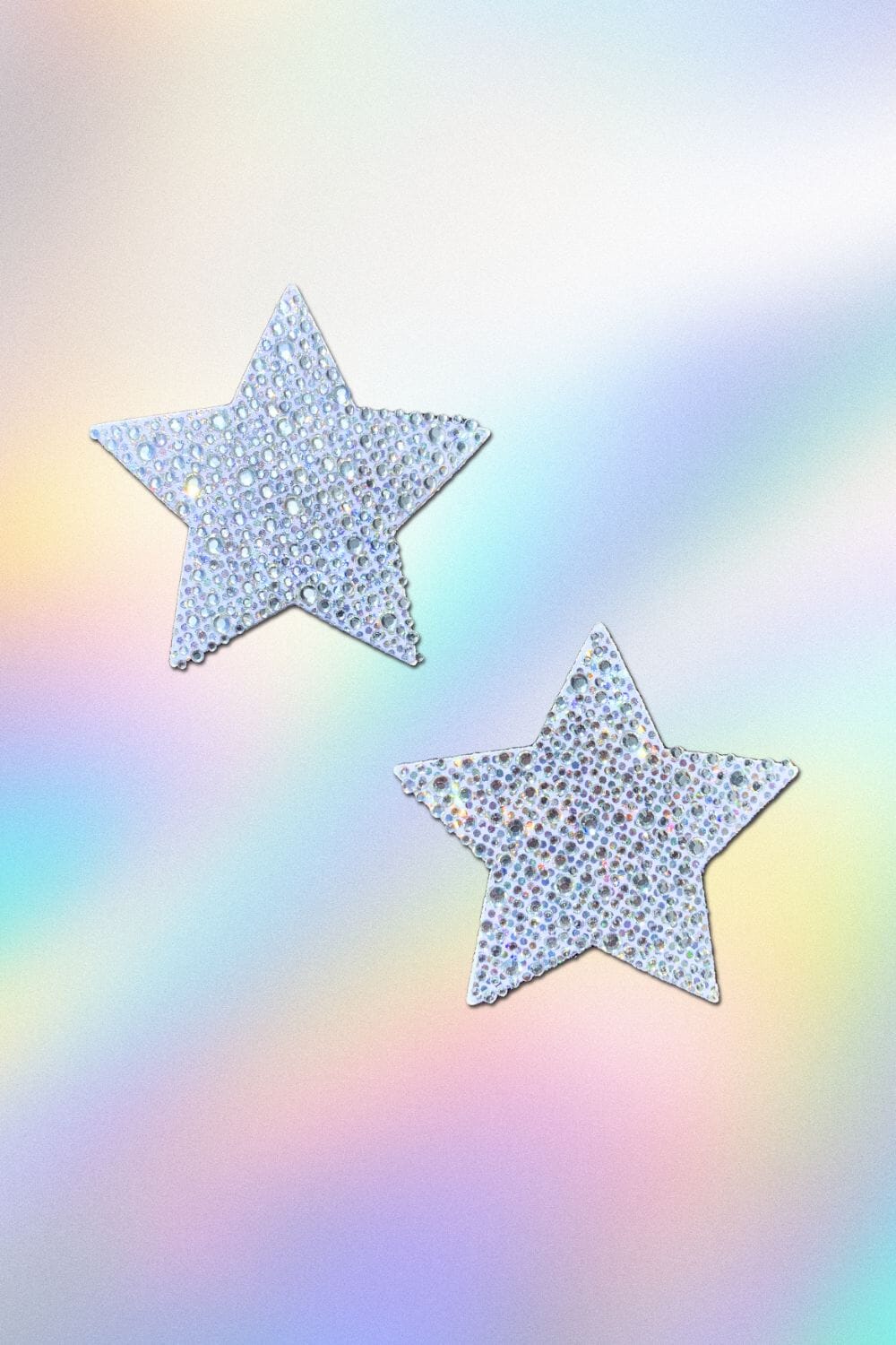 Luxury Jeweled Crystal Silver Star Nipple Pasties by Pastease Pasties PASTEASE 