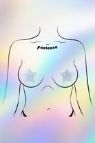 Luxury Jeweled Crystal Silver Star Nipple Pasties by Pastease Pasties PASTEASE 