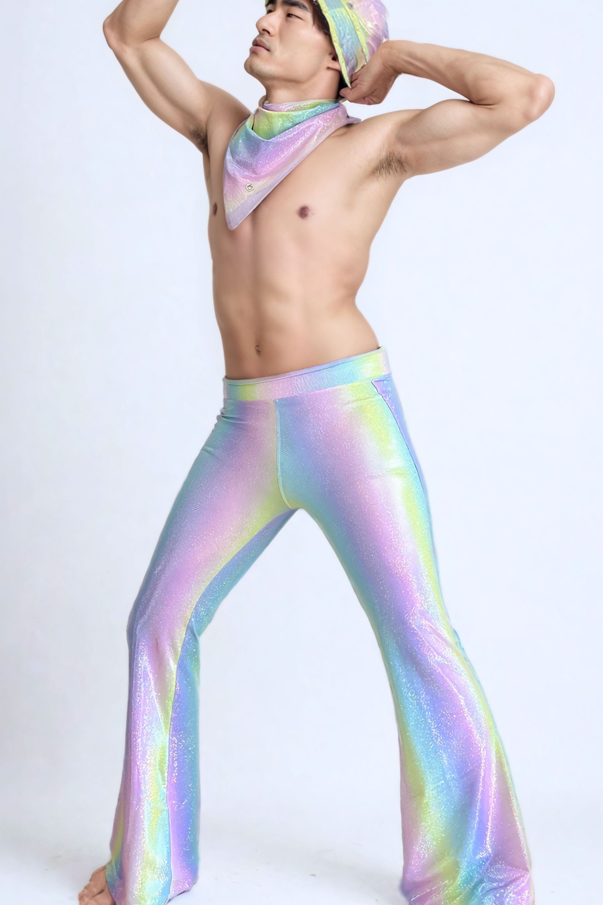 Unicorn Dreams Holographic Flares Mens Bottoms SEA DRAGON STUDIO 