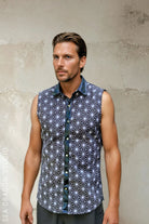 Mens Starburst Sleeveless Shirt Mens Tops SEA DRAGON STUDIO 