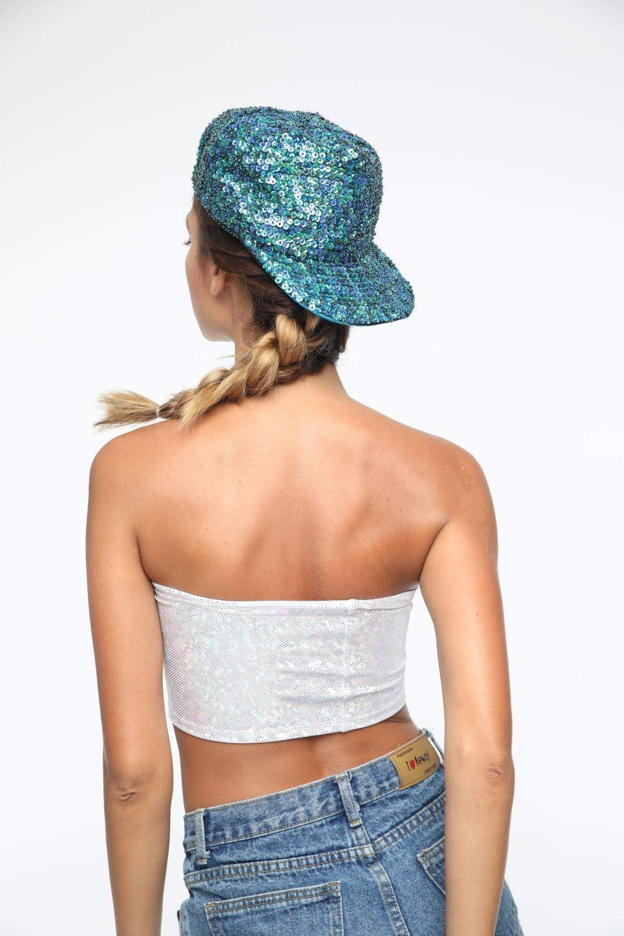 Holographic Sequin Hat | Peacock Headwear SEA DRAGON STUDIO 