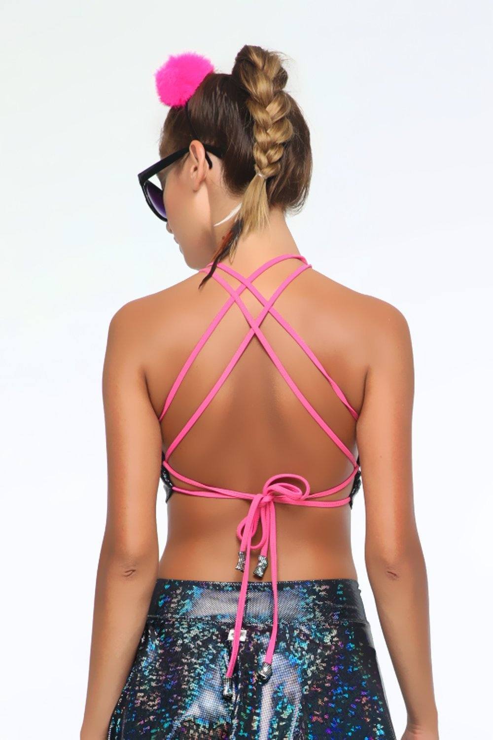 Holographic Halter Top | 13 Colors - Womens Tops