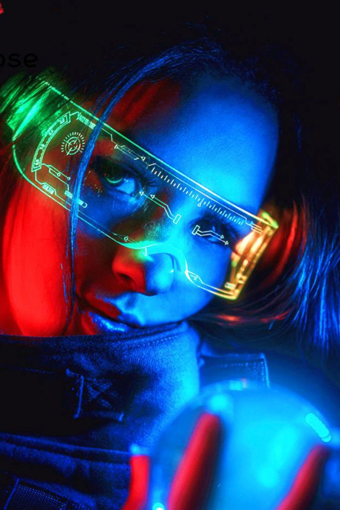 Cyberstar Color Change Light Up LED Glasses  Festival Accessories – Sea  Dragon Studio