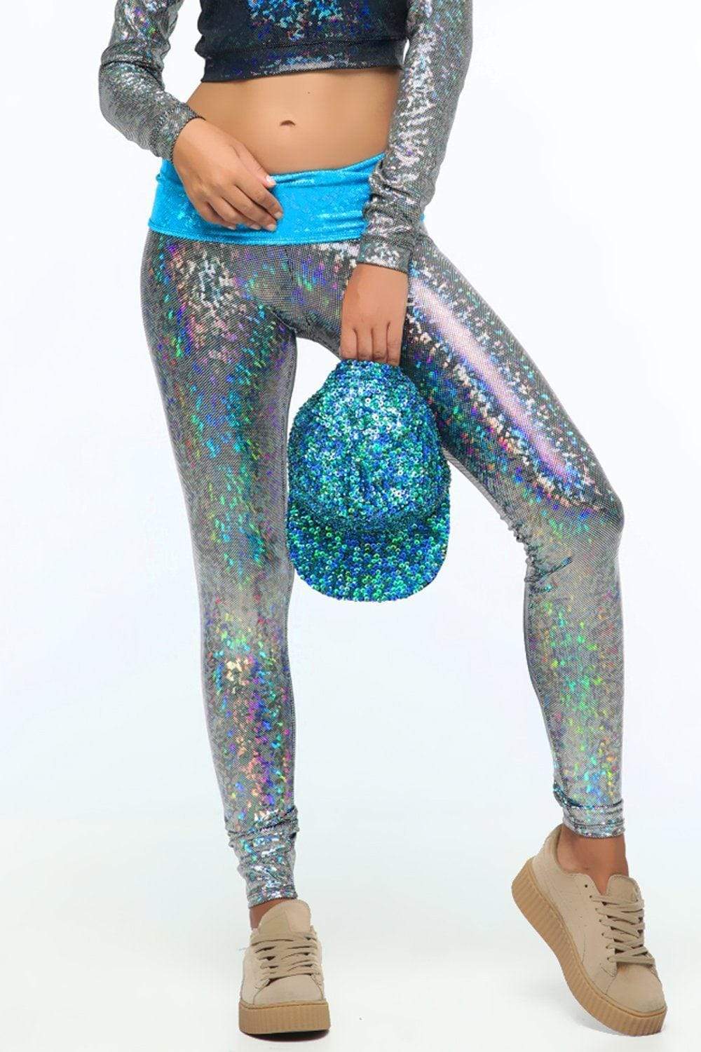 Baby Blue Holographic Leggings -  in 2023