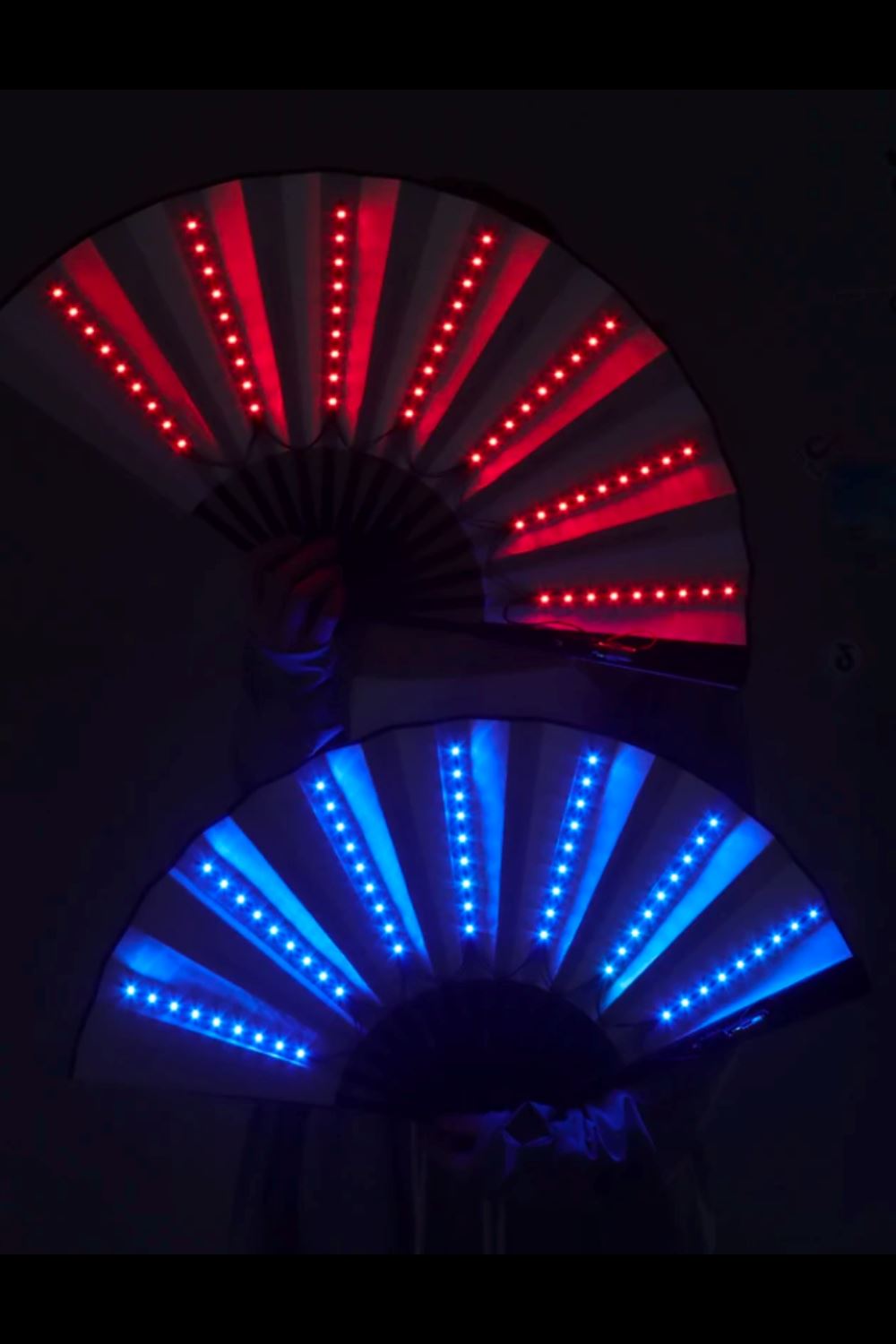 Tron LED Light-Up XL Hand Fan | 5 Colors Accessories Other Sea Dragon Studio LED Red 