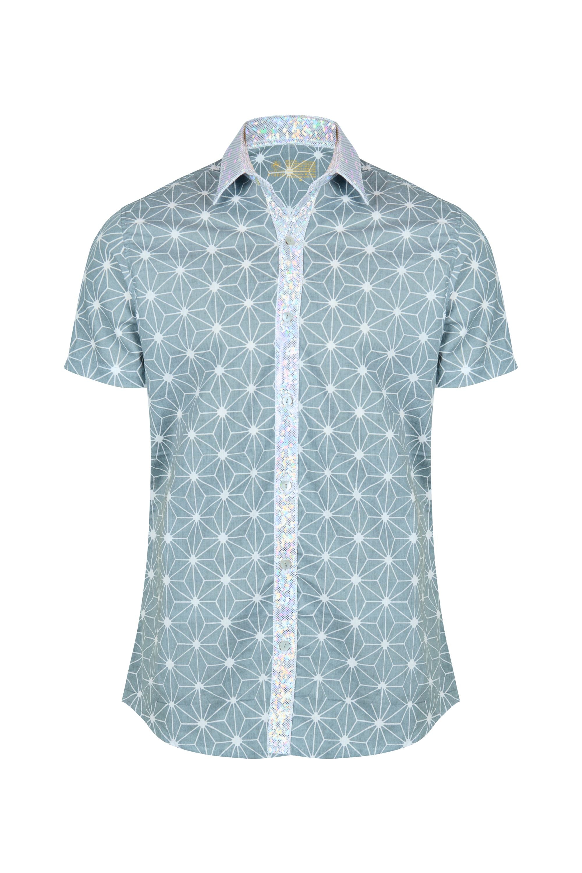 Starburst Short Sleeve Shirt Mens Tops SEA DRAGON STUDIO XSmall Dark Side 