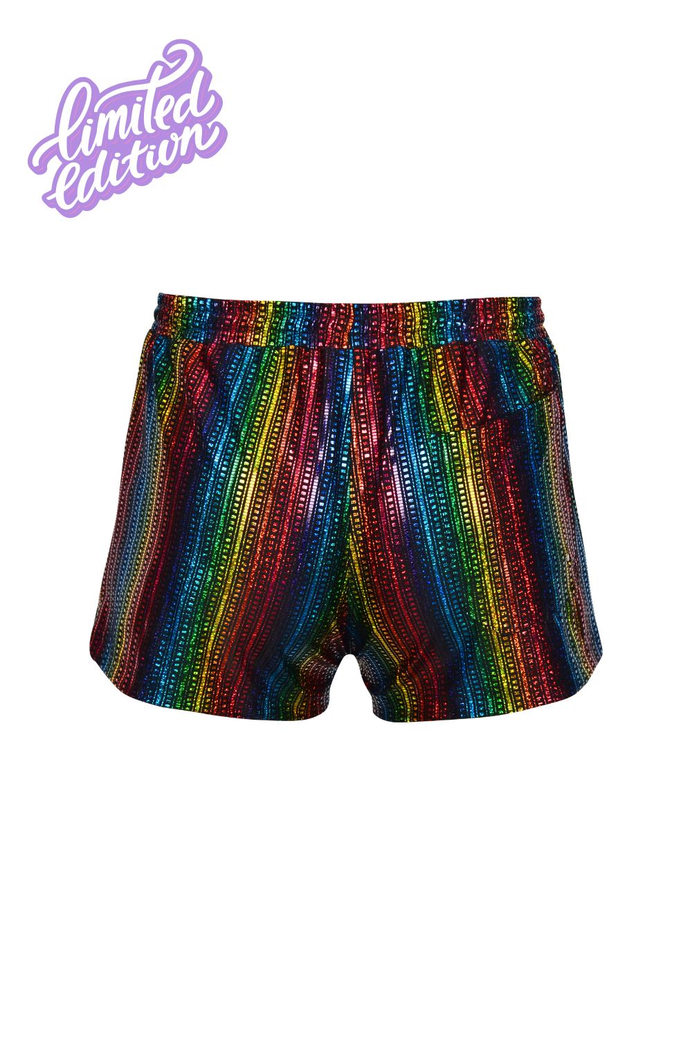 Taste The Rainbow Retro Running Shorts - Limited Edition Mens Bottoms SEA DRAGON STUDIO 