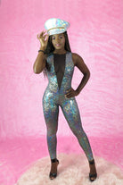 Mesh Front Holographic Catsuit | 13 Colors Womens Jumpsuits SEA DRAGON STUDIO 